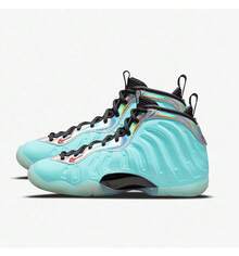 Nike Kids' Air Huarache "Mixtape"  11 Laser South Coast Comfortable And Versatile Mid-Top Basketball Shoe - Lake Blue - View 4