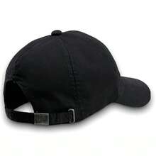 Unisex Dad Hat In 100% Cotton Twill Curved Brim Custom Made In Brazil - 黑色繡花白色 - 查看 3