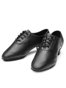 Men's Modern Latin Dance Shoes, Ballroom Dance Shoes, Indoor Practice Shoes, Black Teacher Shoes