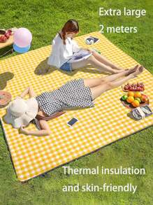 79"X79" Outdoor Picnic Blankets Waterproof Foldable, Large Picnic Mat, Cute Picnic Blanket, Multi-Use Large Family Picnic Blanket And Beach Bag – Stain Resistant, Waterproof, Sandproof, Machine Washable, Foldable Mat For All Seasons