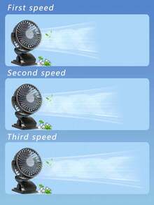 AIRPROSSING 便携式夹式风扇可充电 720° 可调节带 LED 灯小型台扇，小型强力 3 速静音，USB 可充电迷你个人冷却风扇适用于办公桌、家庭办公室、婴儿车、露营、女士礼物