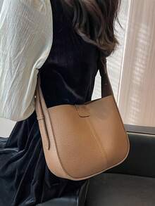 Fashion Patchwork Mother-Child Bag With Inner Bag, Crossbody & Shoulder Bag - Coffee Brown - View 3
