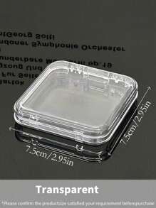 10PCS Square Transparent Pink Black White Nail Art Storage Box Transparent Acrylic Nail Art Jewelry Earrings Bracelet Card Storage Box High-End Transparent Display Storage Portable Box Wear Nail Packaging Box For Nail Art Jewelry Lovers Can Be Reused In Multiple ScenariosChristmas