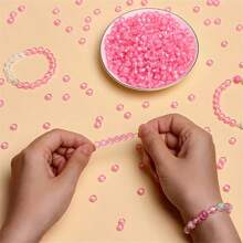 200 pièces, perles plates en forme de cœur rose de 4 x 7 mm, peuvent être utilisées pour fabriquer des bracelets de couples, cadeau d'anniversaire pour femme, fabrication de bijoux DIY