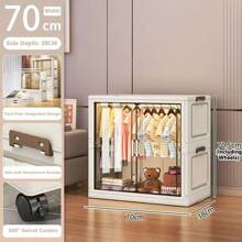 5/4/3/2/1 Layer Simple Folding Wardrobe Closet, Clothes Storage Cabinet For Bedroom, Living Room, Rental Apartment OrganizationFor Women Storage Organizer Travel Essentials Back To School Dormitory Storage