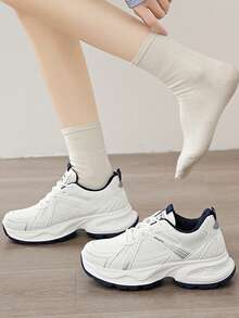 Women's Chunky Sneakers, 2025 New Arrival Fall Season Thick-Soled Casual Shoes, Comfortable & Breathable