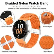 Smart Watch Strap - Orange (Silver Buckle) - View 3