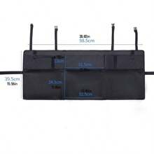 1 件汽车后备箱储物网袋，适用于 SUV、MPV、后座的收纳隔层支架，可放置雨伞、球拍