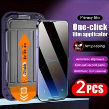 kamyuurs 2 pezzi di pellicola protettiva per schermo anti-spia compatibile con 12/13/14/15/16 e 13 Pro 6.1 pollici Plus Promax, protettore per schermo in vetro temperato, compatibile con 11 / XR XS/MAX, anti-polvere, senza bolle, facile installazione