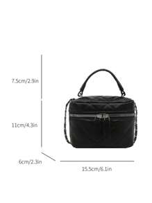 Bolso cuadrado mini súper popular del año, nuevo bolso de mano versátil de unicolor para mujer