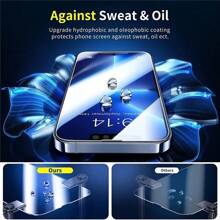 3 unidades Protector de pantalla HD A+ compatible con iPhone 16E/iPhone 16/iPhone 16 Pro/iPhone 16 Plus/iPhone 16 Pro Max/15/14/iPhone 13 Mini/12/iPhone 11/XS/6/7/8 Plus, película de vidrio templado transparente ultra delgada HD para protección de pantalla de teléfono móvil, amigable con fundas de teléfono