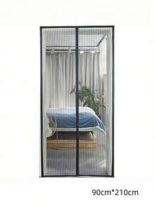 Windschutz- und sandgeschützte Vorhänge, atmungsaktiver Vorhang, mückensicher, Moskitonetz, magnetische Fliegentür, atmungsaktiv und mit Frischluftdurchzug, praktisch für Haustiere zum Eintreten, geeignet für Kinder und insektensicher. Einfach zu installieren und Werkzeuge werden mitgeliefert.