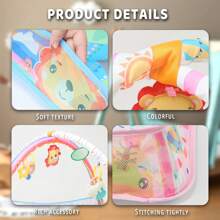 1pc Baby Playpen With Hanging Toys - Infant Activity Play Mat For Exercise And Development - Multifunctional Playyard For Tummy Time, Crawling And Sitting - Backpack Design For Easy Storage - Lightweight And Portable - Includes 8pcs Ocean Balls - Ideal Holiday Gift