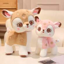 1pc Cute Cartoon Elk Plush Doll, Elk Doll Plush Pillow, Birthday Gift