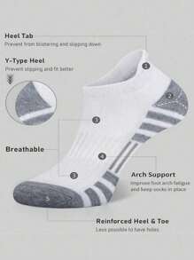 6 Pares de Meias Masculinas, Meias Esportivas, Meias de Basquete, Meias de Futebol, Meias Invisíveis, Meias Brancas, Meias Curtas, Meias Pretas, Meias Curtas Invisíveis, Meias Tobilleras, Design Antiderrapante de Linha Dupla, Absorção de Umidade, Macias e Respiráveis, Adequadas para Negócios e Lazer, Esportes ao Ar Livre, Estilo Universitário, Uso Diário em Todas as Estações, Meias Invisíveis e Curtas, Para Academia