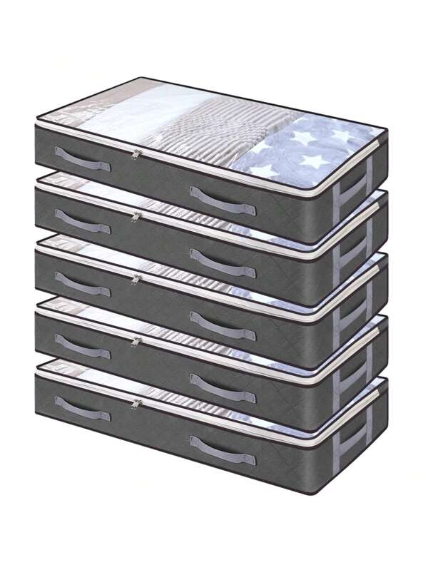 1pc/3pcs Under Bed Storage, Collapsible Closet Containers Organizers And Under Bed Storage Bins, Underbed Storage Bags For Wrapping Paper, Blanket, Towels.Cothes.Comforter. Sweaters,Linen Sheets