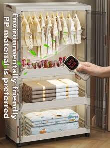 5/4/3/2/1 Tier Luxury Hanging Wardrobe Closet, Easy Assembly Bedroom Clothes Storage Cabinet, Rental Home Kids Armoire