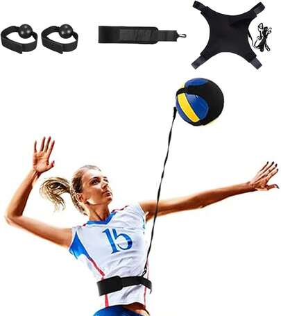 Volleyball Training Equipment Aid - Level Up Your Skills With Practice, Realistic Repetitions & Adjustable Design - Volleyball Players Of All Levels & Genders