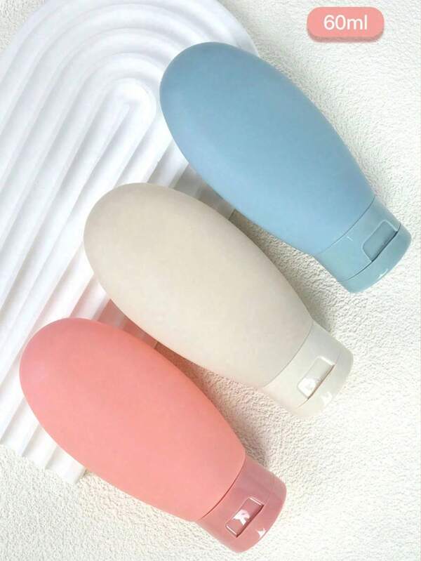 60ml Travel Plastic Squeeze Bottle With Screw Cap Pink Toiletries Shampoo Toiletries Travel Dispenser Bottle Bag Makeup Shampoo Shower Gel Silicone Empty Bottle Face Cleanser Skin Care Hand Cream Refill Travel Bottle 60ml 3 Packs, Silicone Travel Bottle For Fashion And Shampoo, Leakproof Travel Bottle For Fashion, Shampoo, Shampoo And Toiletries,