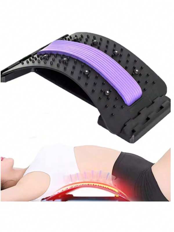 Masseur lombaire étirable réglable, masseur pour la taille, le cou, fitness, soutien lombaire, masseur de colonne cervicale en position allongée