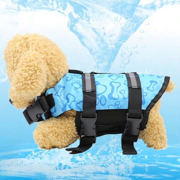 Hundesicherheits-"Geschirr"! Süßes Schwimmweste mit reflektierenden Streifen und Schnallen für sicheren Sitz