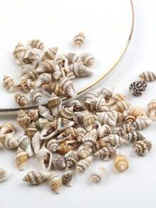 30g/Pack Assorted Sizes Drilled Small Seashell DIY Beading Materials, Shell Crafts Accessories