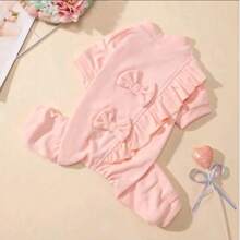 1 قطعة ملابس لحيوانات الأليفة، ثوب الكلب والقط الأميرة السعيد المزود بأربطة وأرجل مرنة، ملابس داخلية دافئة للكلاب الصغيرة من طراز تيدي وبوودل ويوركشاير تيرير، مناسبة للخريف والشتاء