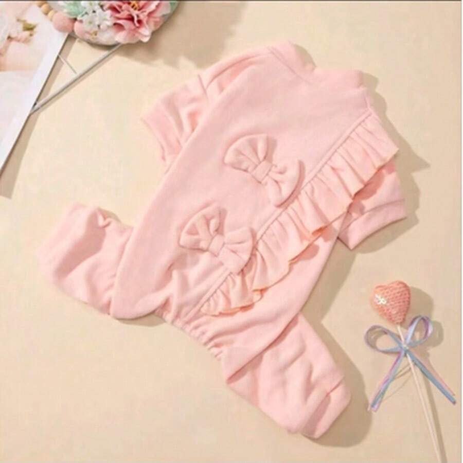 1 قطعة ملابس لحيوانات الأليفة، ثوب الكلب والقط الأميرة السعيد المزود بأربطة وأرجل مرنة، ملابس داخلية دافئة للكلاب الصغيرة من طراز تيدي وبوودل ويوركشاير تيرير، مناسبة للخريف والشتاء