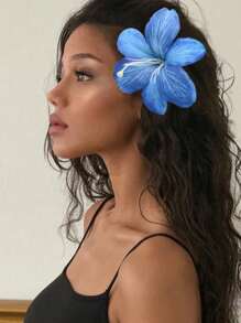 7pcs/1 Set Faux Lily Flower Hair Clips, Boho Style Side Bangs Hair Clips, Sweet Beach Holiday Decorative Hair Accessories, Delicate Floral Duck Clip Hair Pins, Suitable For Daily Wear And Beach Photo Shoot, Summer Accessories, Travel, Claw Clips, Alligator Hair Clip, Hair Slide, Hair Claws, Vacation Outfits Woman