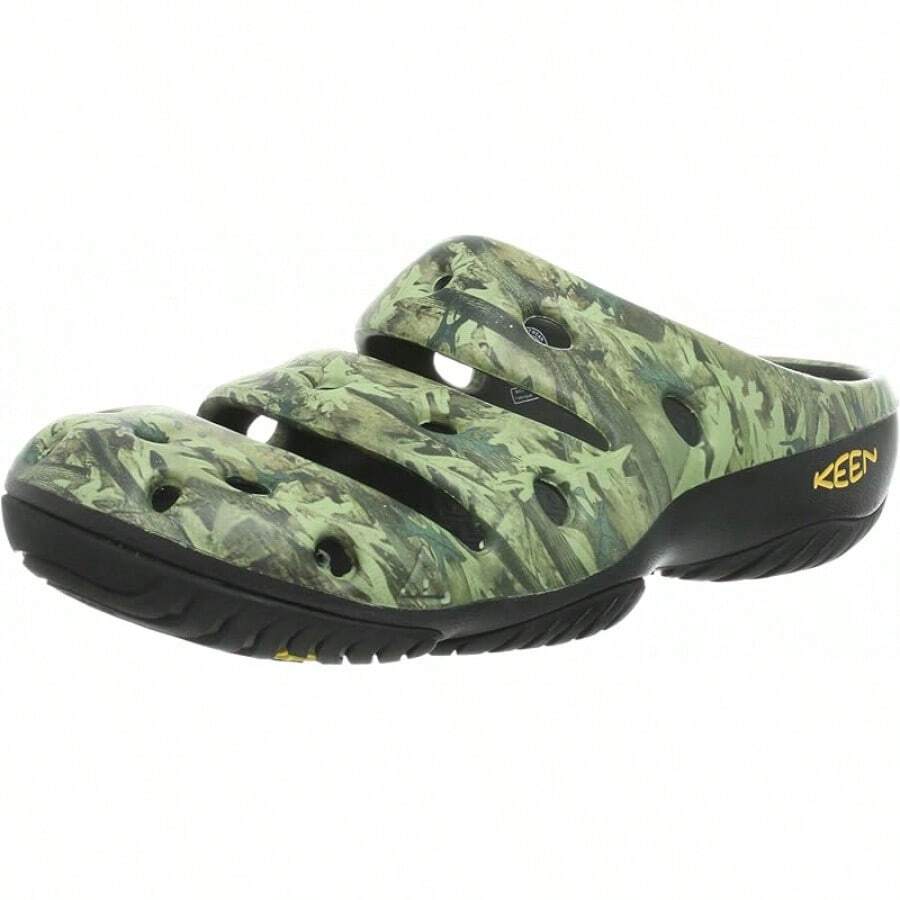 KEEN Men's Yogui Comfortable Slip On Lightweight Clogs - Camo Green/Camo Green - View 1