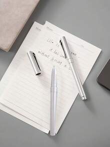 6/10/24pcs Set Pen With Built-In Tissue Paper, Memo Pen, Smooth Writing, Back To School Essential - Black - View 8