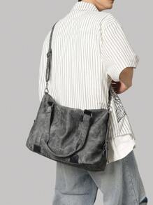 New Vintage Short Trip Bag, Fashion Versatile Large Capacity Waterproof Shoulder Bag, Student School Campus Messenger Bag, Minimalist Couple Handbag Bag For School School Accessories School Stuff