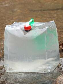 1 pieza Cubo de almacenamiento de agua para acampada al aire libre de 20L, contenedor de agua plegable portátil con grifo, adecuado para acampar, picnic y barbacoa