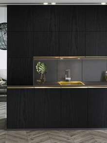 1 Roll Peel And Stick Wallpaper Wood Contact Paper Wood Wallpaper Black Wood Grain Contact Paper Thicken Textured For Cabinets And Drawers Countertops Waterproof Self Adhesive Vinyl Wall Paper Wall Stickers Room Decor Wall Decor Wall Sticker - Black - View 8