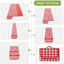 79"X79" Outdoor Picnic Blankets Waterproof Foldable, Large Picnic Mat, Cute Picnic Blanket, Multi-Use Large Family Picnic Blanket And Beach Bag – Stain Resistant, Waterproof, Sandproof, Machine Washable, Foldable Mat For All Seasons