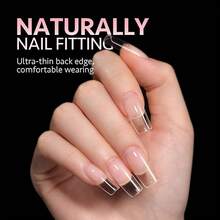 Medium Square Gel Nail Tips, 12 Sizes False Full Cover Acrylic Press On Nails, 240Pcs Soft Half Matte Tips - Medium square - 查看 8