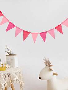 2.5米 x 6支红色黄麻三角旗 - 适用于生日派对、教室、学校、圣帕特里克节、复活节、节日、嘉年华、母亲节、教师节、毕业典礼、圣诞节、婚礼、情人节、派对、户外、庭院、万圣节装饰、圣诞节、萨温节装饰等大型活动和家居装饰 - 紅色 - 查看 4