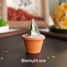 1 pieza de Piedras de cristal de amatista natural en una base de maceta de arcilla mini | Artesanía tipo maceta de piedra curativa | Decoración y ornamento de energía de Feng Shui para el hogar