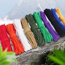 10/100m/Pc Fluorescent Color Camouflage 7-Strand Paracord, Suitable For Outdoor Multipurpose Emergency Survival Rope, Parachute Pull Rope, Bracelet Weaving, Hanging, Camping, Picnicking, Clothesline, Pet Leash, Durable DIY Rope - 10 Meters - View 1