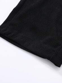 Men's Corduroy Straight Leg Pants, Solid Color Versatile Casual Loose Fit Sweatpants For Spring And Autumn