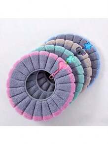 1/2/4pcs Reversible Washable Toilet Seat Cover, Universal Size - Warm All Seasons, Thickened For Winter Comfort, Removable Cover, Easy To Carry, Hand Wash Only, Suitable For Home And Dorm