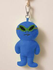 Porte-clés peluche mignon de poupée extraterrestre, pendentif de poupée de dessin animé amusant