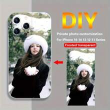 1 funda de teléfono personalizada con foto, que puede enviar diseños de pareja, mascota, paisaje / Funda de teléfono de silicona mate negra con protección de lente compatible con Apple 16 Pro Max/16 Pro/15 Pro Max/14 Pro Max/13 Pro Max, S22 Ultra/S23 Ultra/S24 Ultra, A53, A14, A15, X6, Honor X6a, Honor X7b, Honor X8b, OPPO A54, Redmi A52s, P30, P30 Pro, Honor