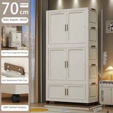 Armario de almacenamiento para niños de 5/4/3/2/1 niveles, organizador plegable para sala de estar/dormitorio con gran capacidad, multifuncional para ropa de bebé - Multicolor - Ver 18