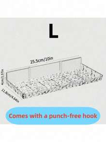 1pc Punch-Free Wall-Mounted Bathroom Storage Rack, Shower Storage Shelf,Faucet Storage Rack,Bathroom Cosmetics And Toiletries Storage Rack, Clear Wall Mounted Organizer For Bathroom Storage And No Drill Wall Mount Adhesive Shelf,Washbasin Storage Rack, Bathroom Storage Rack, Bathroom And Kitchen Storage Supplies,Traceless Adhesive Hook, Adhesive Patch Home Bathroom Decor Bathroom Organizer Summer Back To School