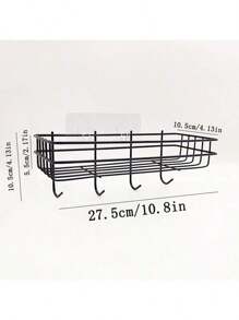 1pc No-Drilling Bathroom Organizer Shelf,Wall Mounted Shower Caddy Storage Rack For Toilet,Shampoo, Kitchen Back To School