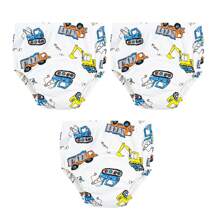 3pcs Unisex Reusable Potty Training Pants, Waterproof Kids Underwear, Breathable Cartoon Diaper Covers, Multilayer Absorbent, Funny Patterns Suitable For Boys And Girls, Great For Toilet Training And Incontinence, Fits 12 Months To 3 Years