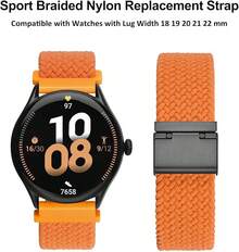 Smart Watch Strap - Orange (Black Buckle) - View 9