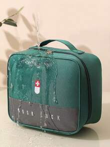 1个便携式医疗包，旅行急救包，家用及户外急救药品收纳盒，健康护理整理包