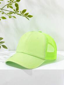 1 件女士扎染撞色透气网眼棒球帽，时尚户外运动太阳帽